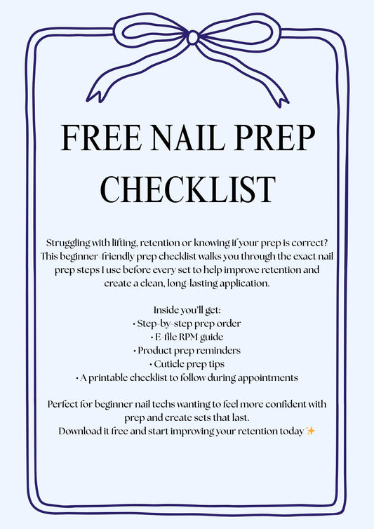 FREE Nail Prep Checklist